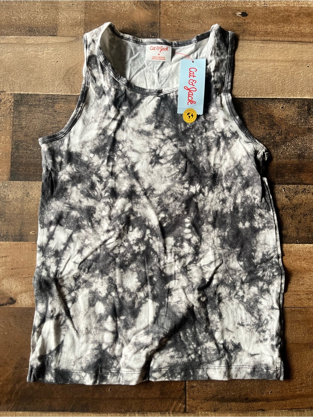NWT Boy's Cat & Jack Black Tie-Dye Tank Top | M